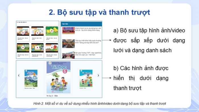 Giáo án điện tử Tin học ứng dụng 12 cánh diều Bài 5: Tạo nội dung hình ảnh cho trang web