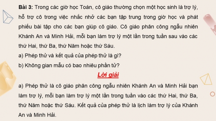 Giáo án PPT dạy thêm Toán 9 Chân trời bài tập cuối chương 8