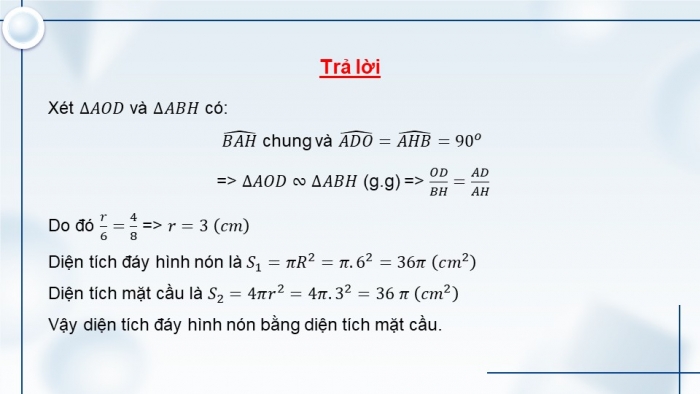 Giáo án PPT dạy thêm Toán 9 Chân trời bài 3: Hình cầu