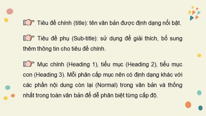 Giáo án điện tử chuyên đề Tin học ứng dụng 10 kết nối Bài 1: Lập dàn ý và định dạng với các công cụ nâng cao