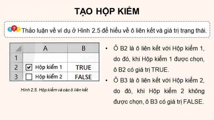 Giáo án điện tử chuyên đề Tin học ứng dụng 10 kết nối Bài 2: Tạo biểu mẫu khách hàng với hộp kiểm