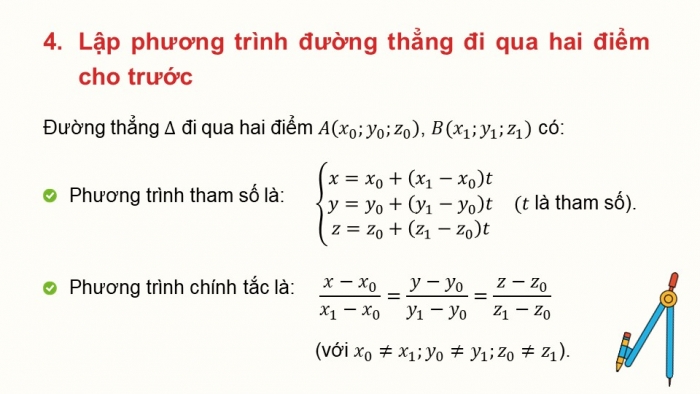 Giáo án PPT dạy thêm Toán 12 cánh diều Bài 2: Phương trình đường thẳng