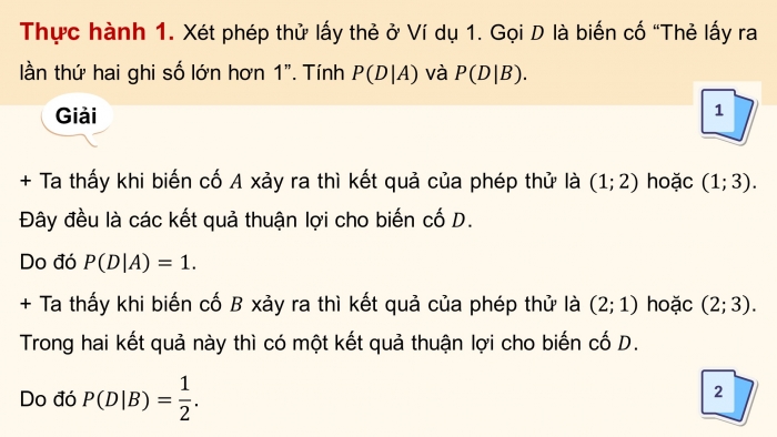 Giáo án điện tử Toán 12 chân trời Bài 1: Xác suất có điều kiện