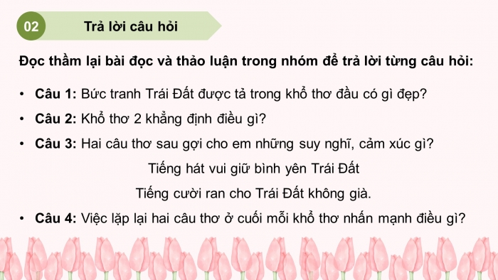 Giáo án điện tử Tiếng Việt 5 chân trời Bài 3: Bài ca Trái Đất