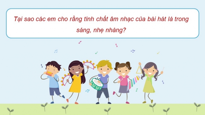 Giáo án điện tử Âm nhạc 9 chân trời Bài 20: Hát Một thời để nhớ, Nhạc cụ thể hiện giai điệu Bài thực hành số 5