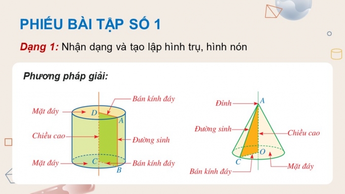 Giáo án PPT dạy thêm Toán 9 Kết nối bài 31: Hình trụ và hình nón