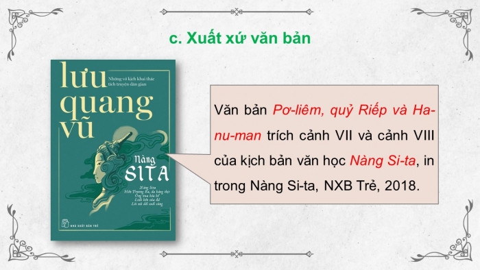 Giáo án PPT dạy thêm Ngữ văn 9 Chân trời bài 9: Pơ-liêm, quỷ Riếp và Ha-nu-man (Lưu Quang Thuận – Lưu Quang Vũ)