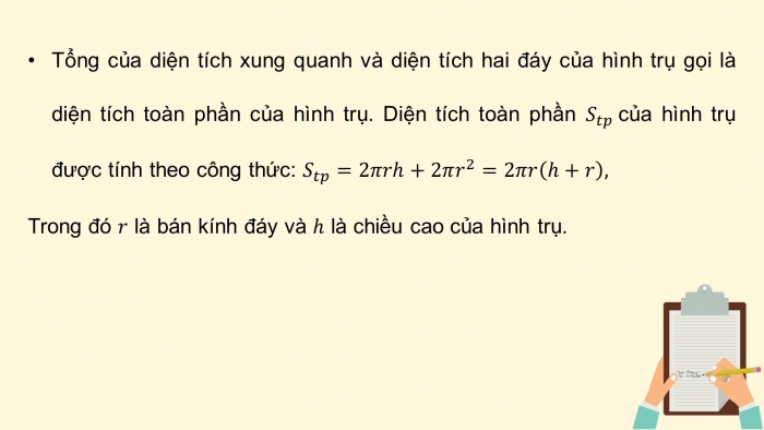 Giáo án PPT dạy thêm Toán 9 Cánh diều Bài 1: Hình trụ