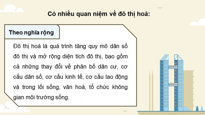 Giáo án điện tử chuyên đề Địa lí 10 kết nối CĐ 2 P1: Khái niệm, P2 Đô thị hoá ở các nước phát triển