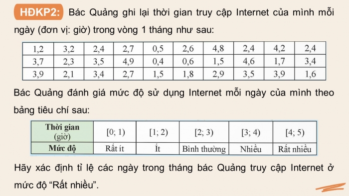 Giáo án điện tử Toán 9 chân trời Bài 3: Biểu diễn số liệu ghép nhóm