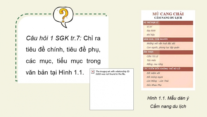 Giáo án điện tử chuyên đề Tin học ứng dụng 10 kết nối Bài 1: Lập dàn ý và định dạng với các công cụ nâng cao