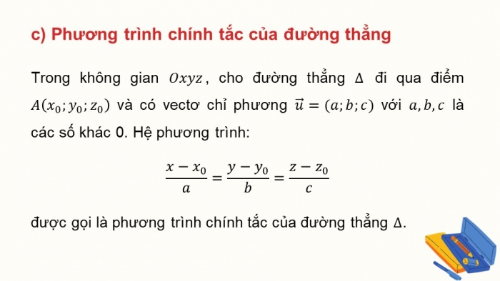 Giáo án PPT dạy thêm Toán 12 kết nối Bài 15: Phương trình đường thẳng trong không gian