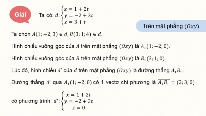 Giáo án PPT dạy thêm Toán 12 kết nối Bài 15: Phương trình đường thẳng trong không gian (P2)