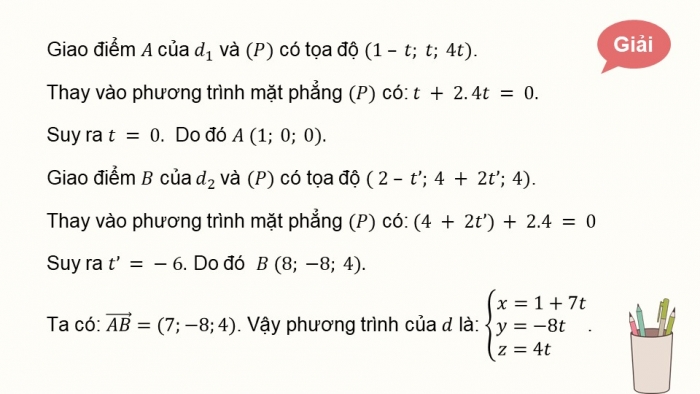 Giáo án PPT dạy thêm Toán 12 chân trời Bài 2: Phương trình đường thẳng trong không gian (P2)