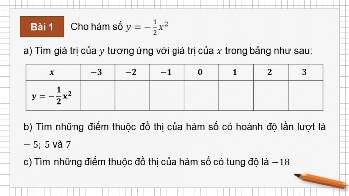 Giáo án PPT dạy thêm Toán 9 Kết nối bài 18: Hàm số y = ax^2 (a ≠ 0)