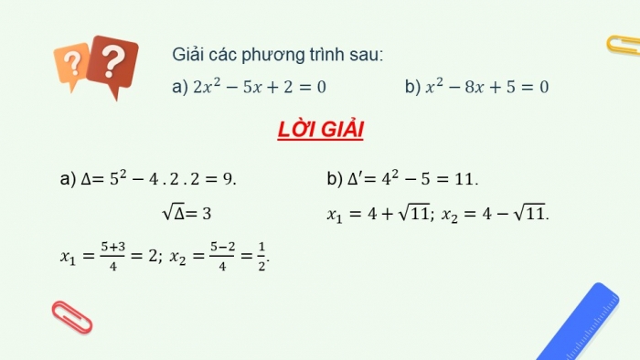 Giáo án PPT dạy thêm Toán 9 Chân trời bài 2: Phương trình bậc hai một ẩn