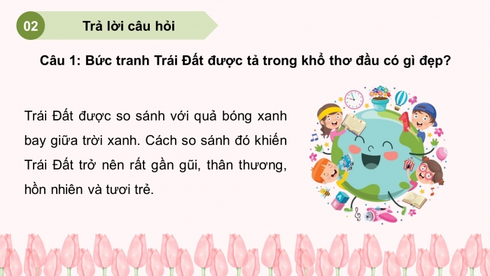 Giáo án điện tử Tiếng Việt 5 chân trời Bài 3: Bài ca Trái Đất