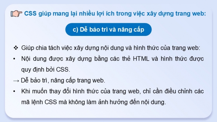 Giáo án điện tử Tin học ứng dụng 12 chân trời Bài F7: Giới thiệu CSS