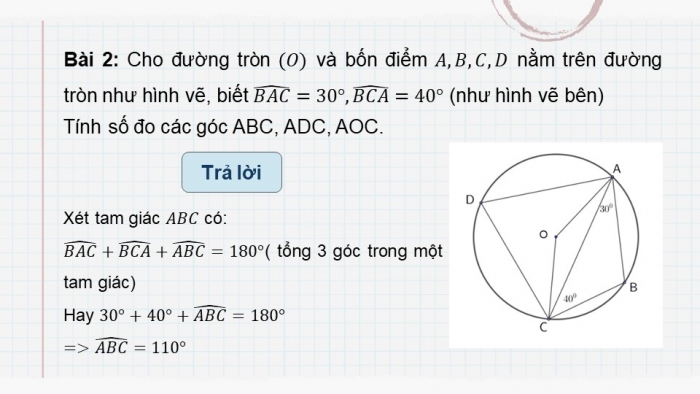 Giáo án PPT dạy thêm Toán 9 Kết nối bài 27: Góc nội tiếp