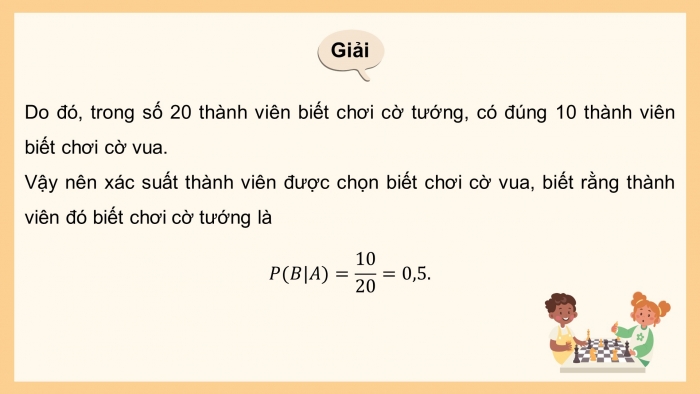 Giáo án điện tử Toán 12 chân trời Bài 1: Xác suất có điều kiện