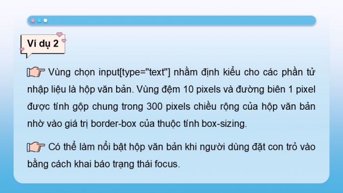 Giáo án điện tử Tin học ứng dụng 12 chân trời Bài F12: Định kiểu CSS cho biểu mẫu