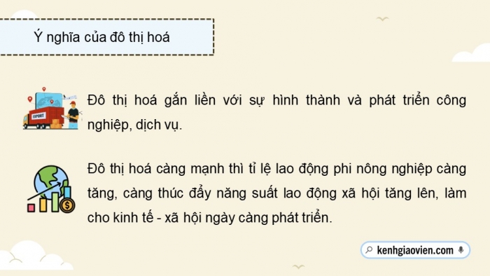 Giáo án điện tử chuyên đề Địa lí 10 kết nối CĐ 2 P1: Khái niệm, P2 Đô thị hoá ở các nước phát triển