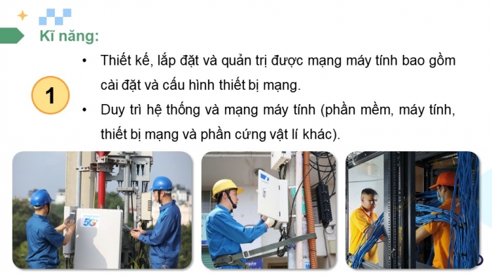 Giáo án điện tử Khoa học máy tính 12 chân trời Bài G2: Nhóm nghề quản trị thuộc ngành Công nghệ thông tin