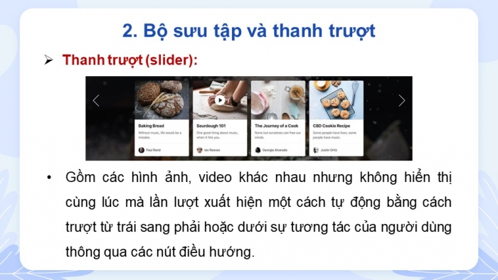 Giáo án điện tử Tin học ứng dụng 12 cánh diều Bài 5: Tạo nội dung hình ảnh cho trang web