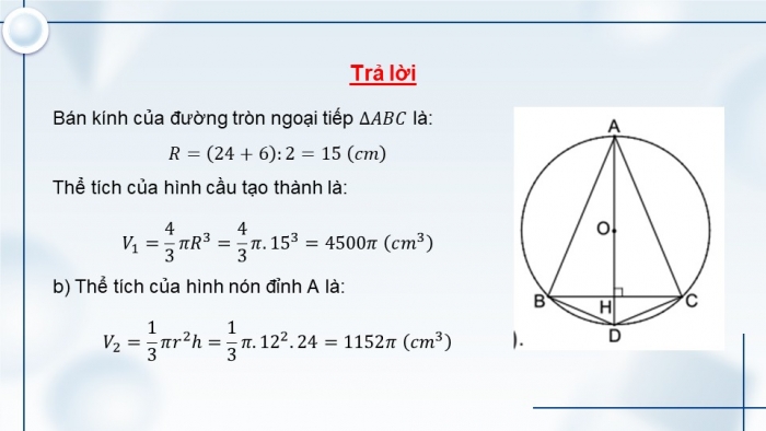 Giáo án PPT dạy thêm Toán 9 Chân trời bài 3: Hình cầu