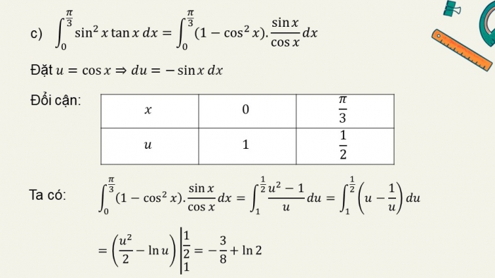 Giáo án PPT dạy thêm Toán 12 cánh diều Bài 3: Tích phân (P2)