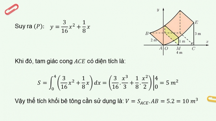 Giáo án PPT dạy thêm Toán 12 cánh diều Bài 4: Ứng dụng hình học của tích phân (P2)