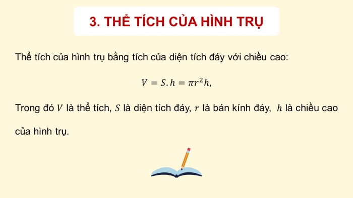 Giáo án PPT dạy thêm Toán 9 Cánh diều Bài 1: Hình trụ