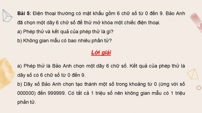 Giáo án PPT dạy thêm Toán 9 Chân trời bài tập cuối chương 8