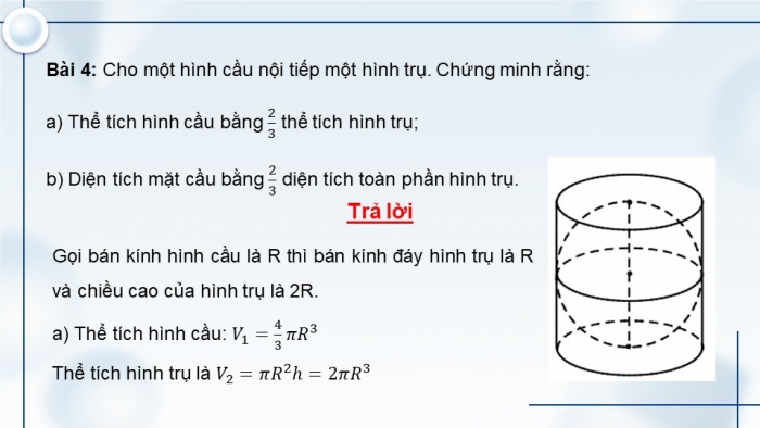 Giáo án PPT dạy thêm Toán 9 Chân trời bài 3: Hình cầu