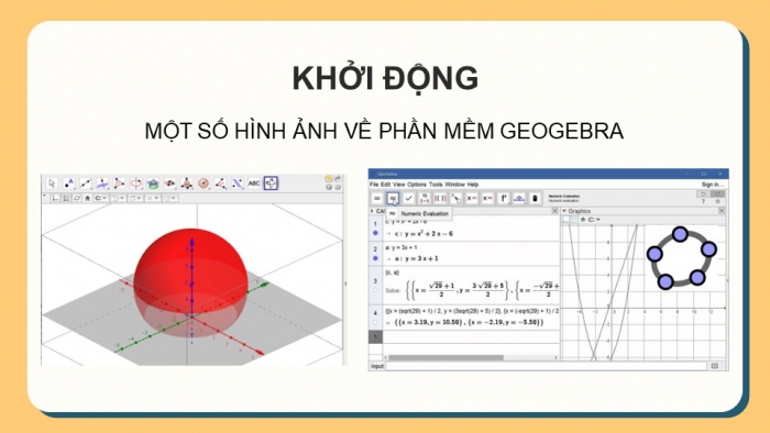 Giáo án điện tử Toán 9 cánh diều Bài Thực hành phần mềm GeoGebra