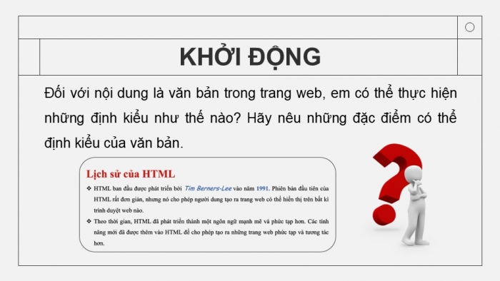 Giáo án điện tử Tin học ứng dụng 12 chân trời Bài F8: Một số thuộc tính cơ bản của CSS