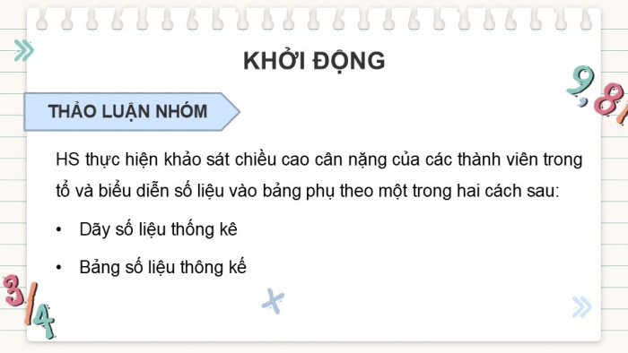 Giáo án PPT dạy thêm Toán 5 Kết nối bài 63: Thu thập, phân loại, sắp xếp các số liệu