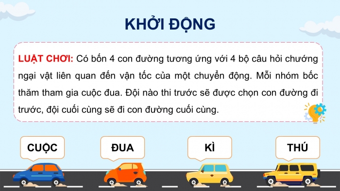 Giáo án PPT dạy thêm Toán 5 Chân trời bài 83: Vận tốc