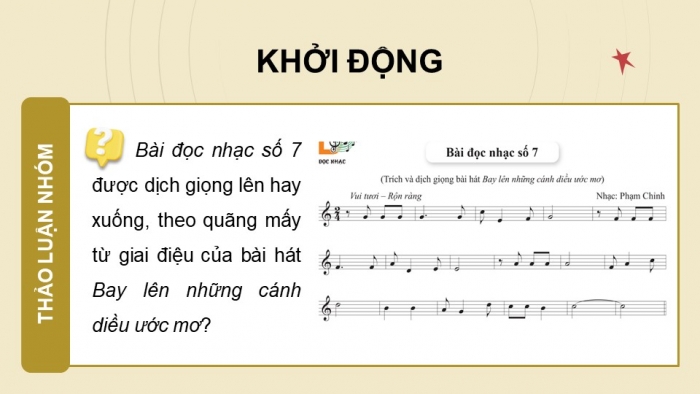 Giáo án điện tử Âm nhạc 9 cánh diều Bài 14 Tiết 1: Bài đọc nhạc số 7, Bài hoà tấu số 7