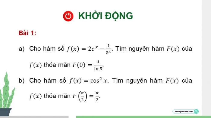 Giáo án PPT dạy thêm Toán 12 kết nối Bài 11: Nguyên hàm