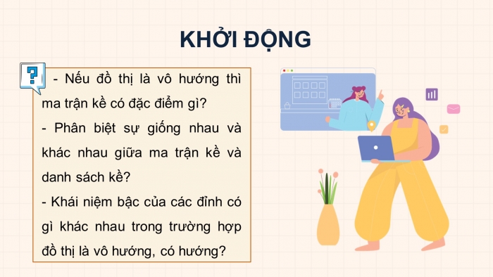 Giáo án điện tử chuyên đề Khoa học máy tính 12 kết nối Bài 13: Thực hành thiết lập đồ thị