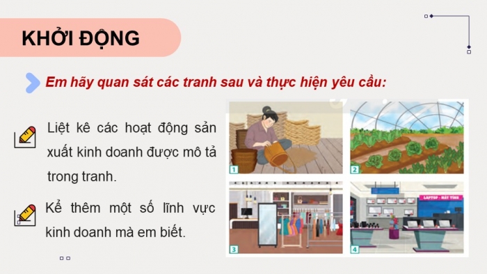 Giáo án điện tử chuyên đề Kinh tế pháp luật 10 chân trời Bài 4: Khái quát chung về mô hình sản xuất kinh doanh của doanh nghiệp nhỏ