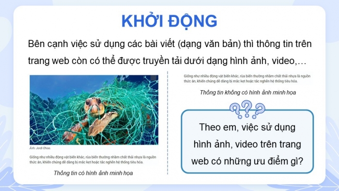 Giáo án điện tử Tin học ứng dụng 12 cánh diều Bài 5: Tạo nội dung hình ảnh cho trang web