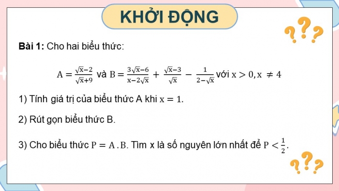 Giáo án PPT dạy thêm Toán 9 Kết nối Bài tập ôn tập cuối năm