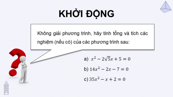 Giáo án PPT dạy thêm Toán 9 Chân trời bài 3: Định lí Viète