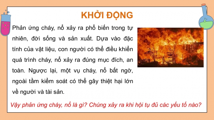 Giáo án điện tử chuyên đề Hoá học 10 kết nối Bài 5: Sơ lược về phản ứng cháy, nổ