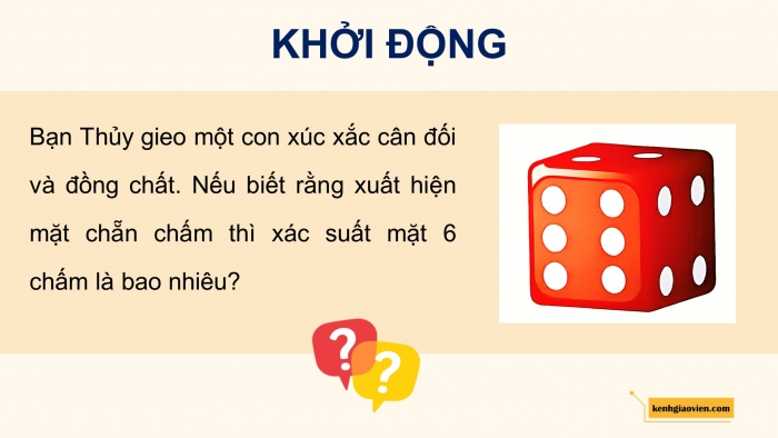 Giáo án điện tử Toán 12 chân trời Bài 1: Xác suất có điều kiện