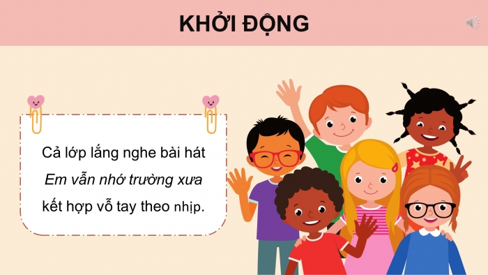 Giáo án điện tử Âm nhạc 5 cánh diều Tiết 32: Ôn tập bài hát Em vẫn nhớ trường xưa, Nhạc cụ Nhạc cụ thể hiện tiết tấu – Nhạc cụ thể hiện giai điệu