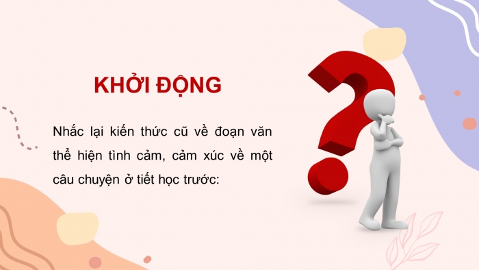 Giáo án điện tử Tiếng Việt 5 chân trời Bài 3: Viết đoạn văn thể hiện tình cảm, cảm xúc về một câu chuyện