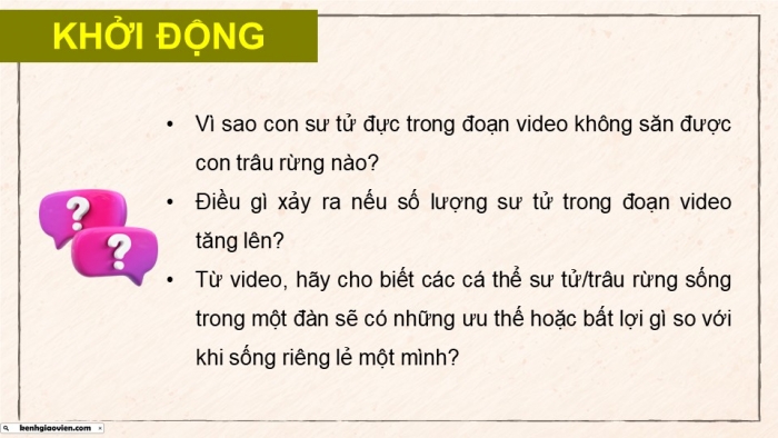 Giáo án điện tử Sinh học 12 chân trời Bài 21: Quần thể sinh vật